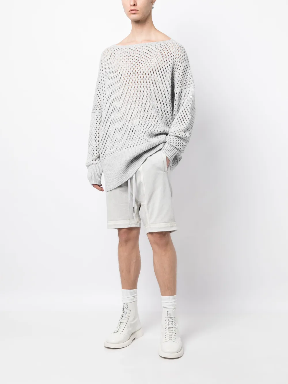 Boris Bidjan Saberi Shorts met trekkoord - Grijs