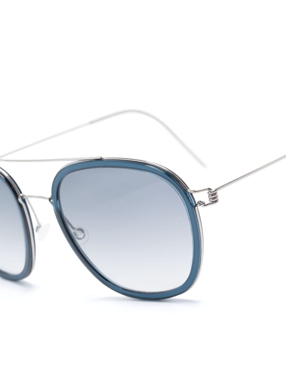 Shop Lindberg 8205 Pilot-frame Sunglasses In Silver