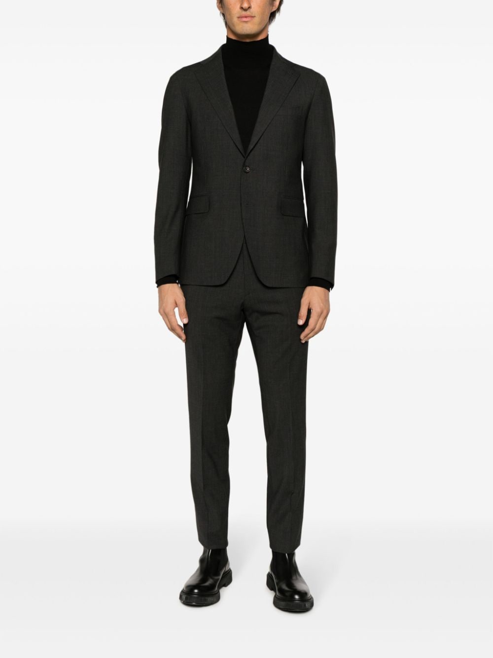 Tagliatore logo-appliqué single-breasted suit - Grijs