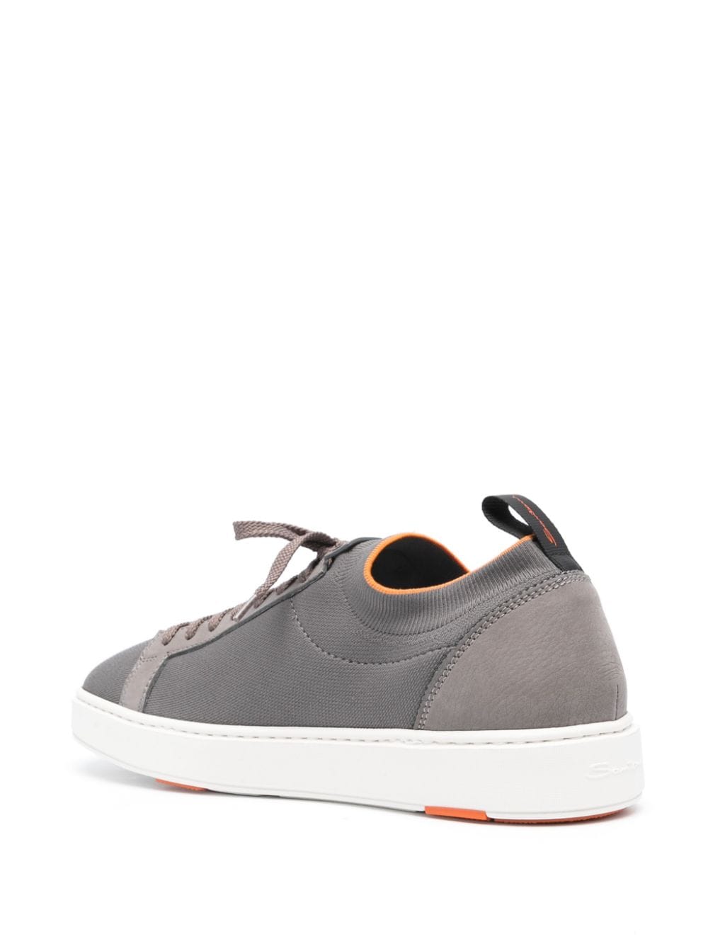 Shop Santoni Knitted Slip-on Trainers In Grey