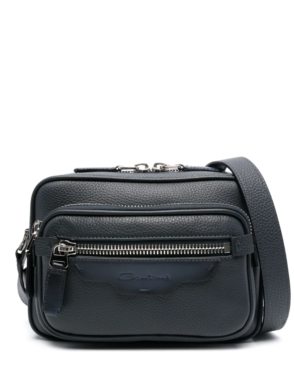 Santoni Tumbled Leather Shoulder Bag - Farfetch