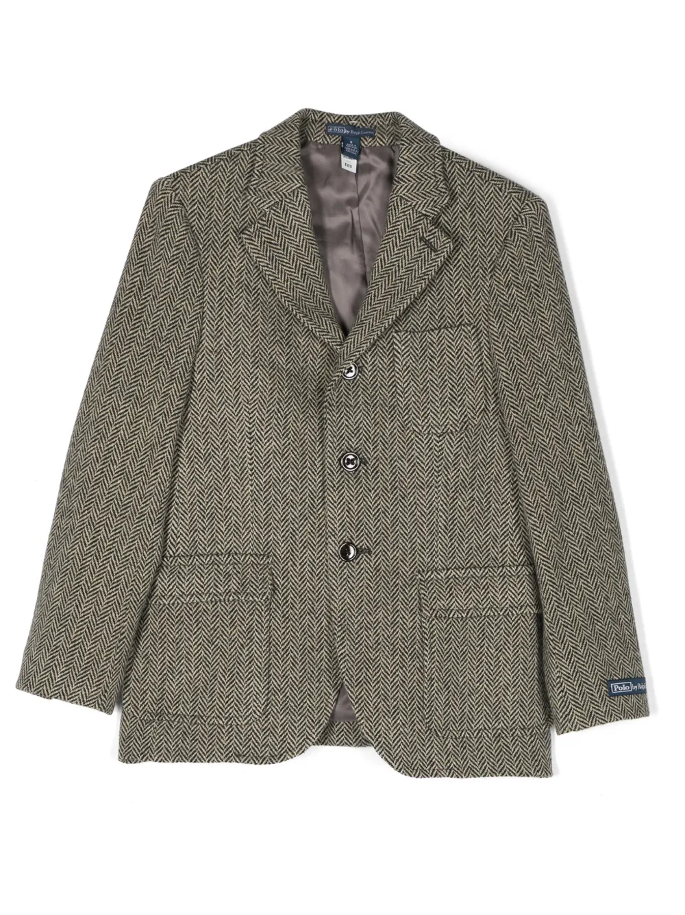 Ralph Lauren Kids Geruite blazer Zwart