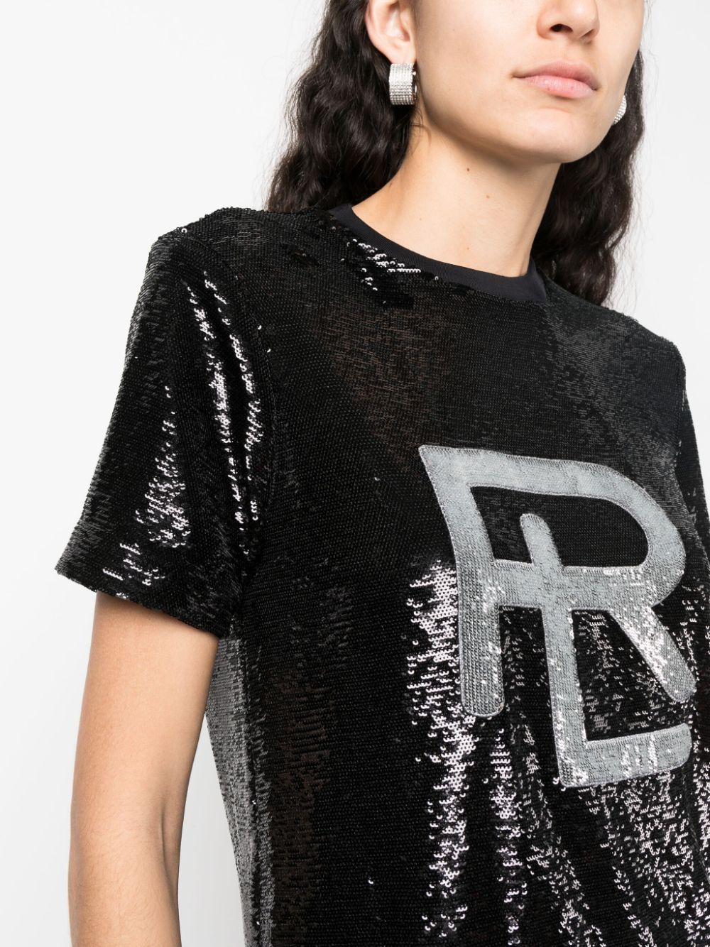 Ralph Lauren Collection logo sequin T-shirt Women