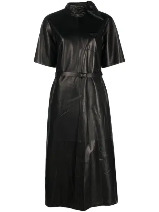 Armani leather dress hotsell