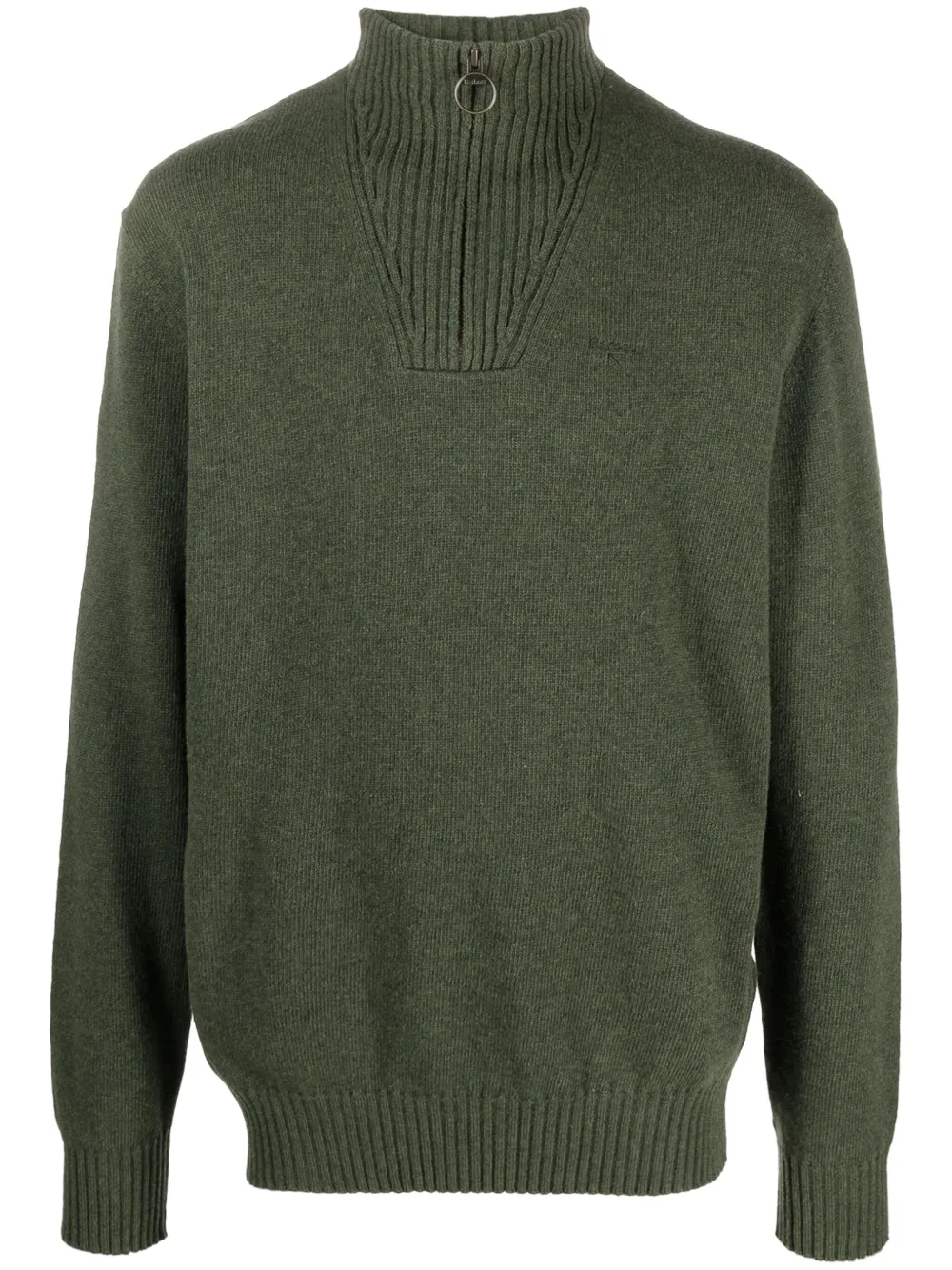 Barbour half-zip wool jumper | Green | Image 1