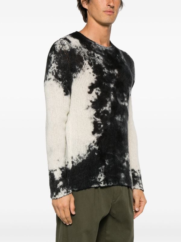 Avant Toi Tie dye print crew neck Jumper Farfetch