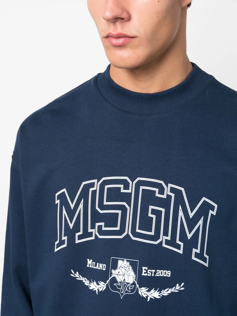 MSGM Sweater met logoprint Blauw
