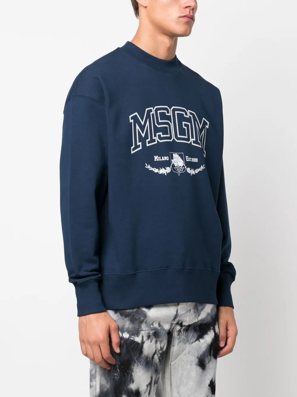 MSGM Sweater met logoprint Blauw