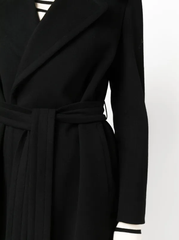 Black midi wool coat best sale