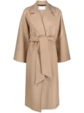 Harris Wharf London belted wool long coat - Neutrals