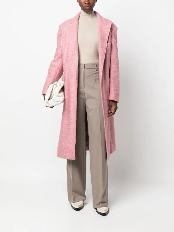 Blanca Vita Camelia Felted Long Coat Pink FARFETCH MY