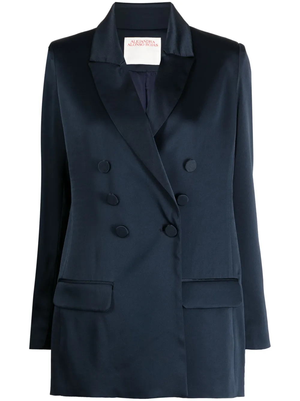 Alejandra Alonso Rojas Double-breasted Peak-lapels Blazer In Blau