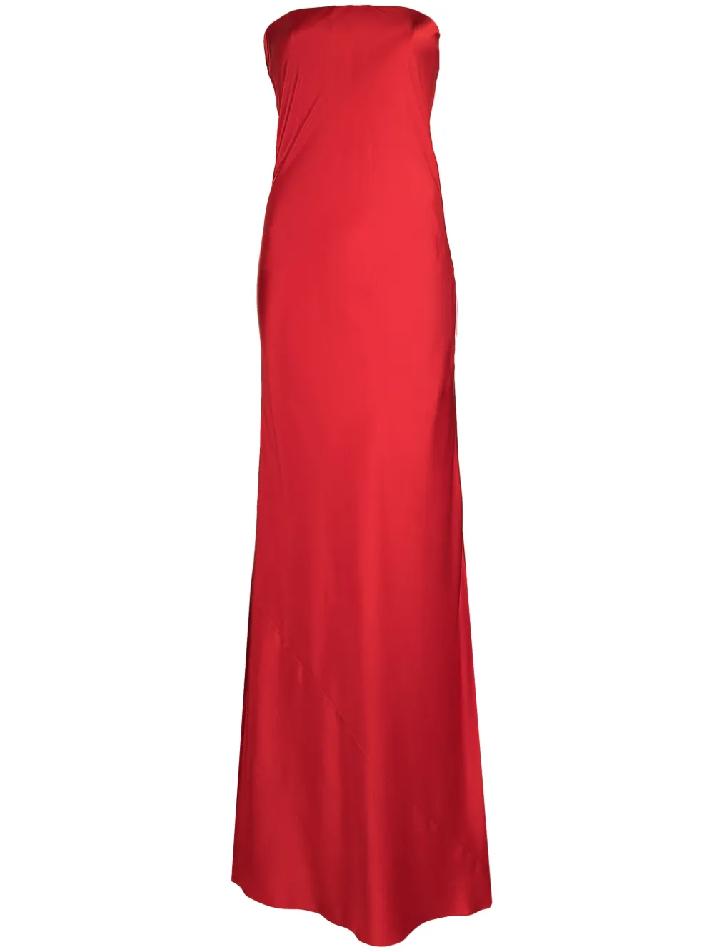 Alejandra Alonso Rojas Bow-detailed Satin Gown In Red