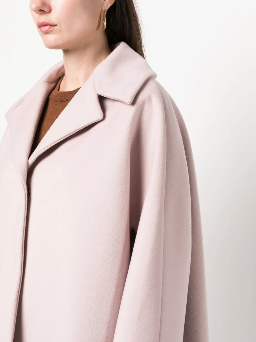 single-breasted wool-blend coat