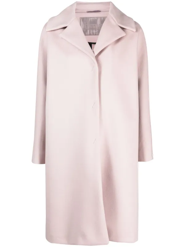 Herno single-breasted wool-blend Coat | Pink | FARFETCH
