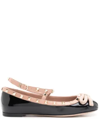 Valentino Garavani Sapatilha Rockstud De Couro | Preto | FARFETCH BR