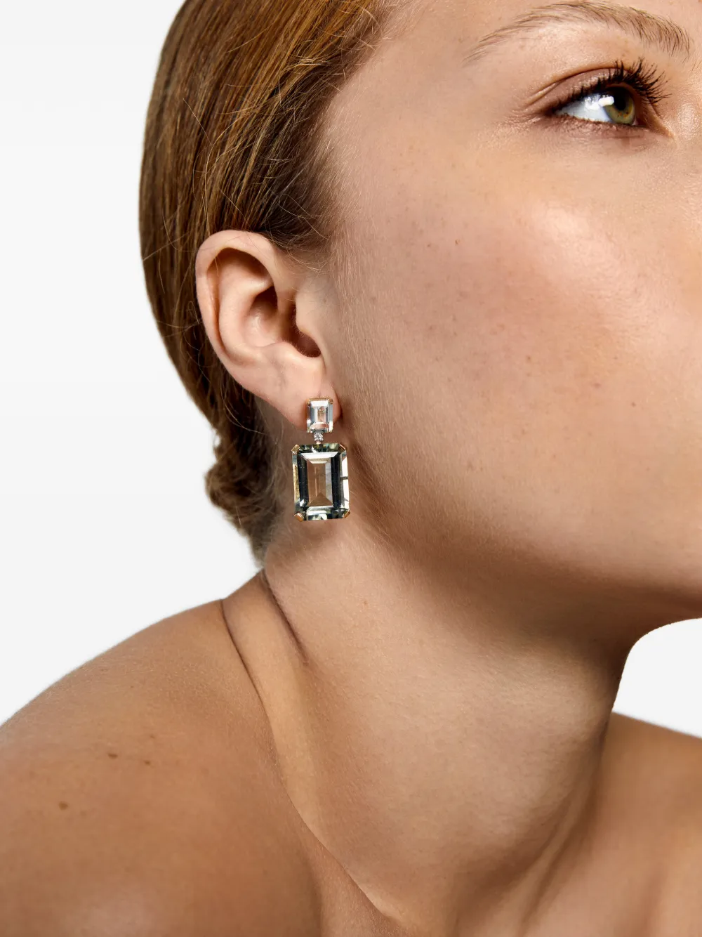  Mateo Amethyst And Diamond Drop Earrings - Gold 