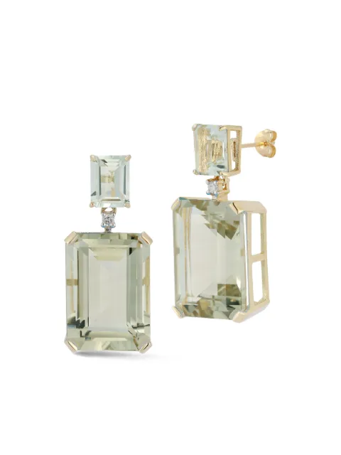 Mateo amethyst and diamond drop earrings