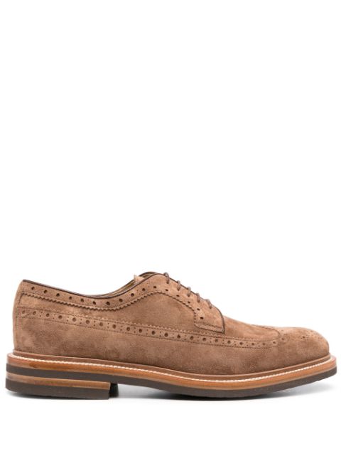 Brunello Cucinelli perforated suede brogues Men