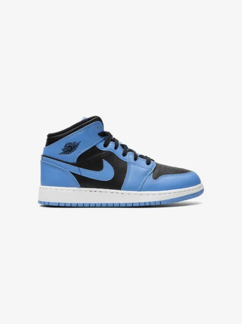 Jordan Kids Air Jordan 1 Mid 'University Blue' sneakers