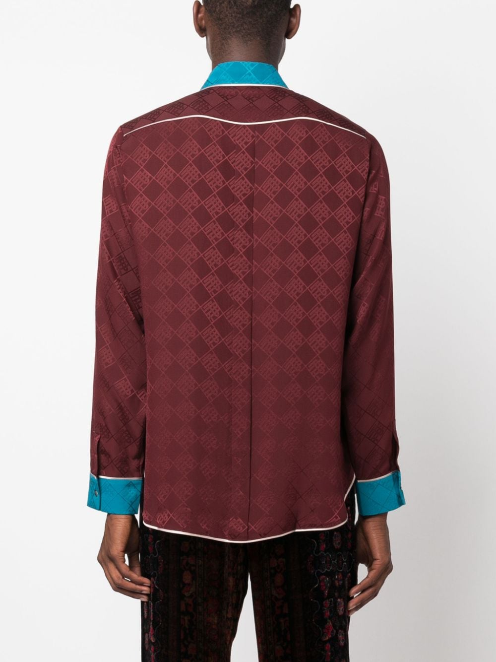 Pierre-Louis Mascia patterned-jacquard Silk Shirt - Farfetch