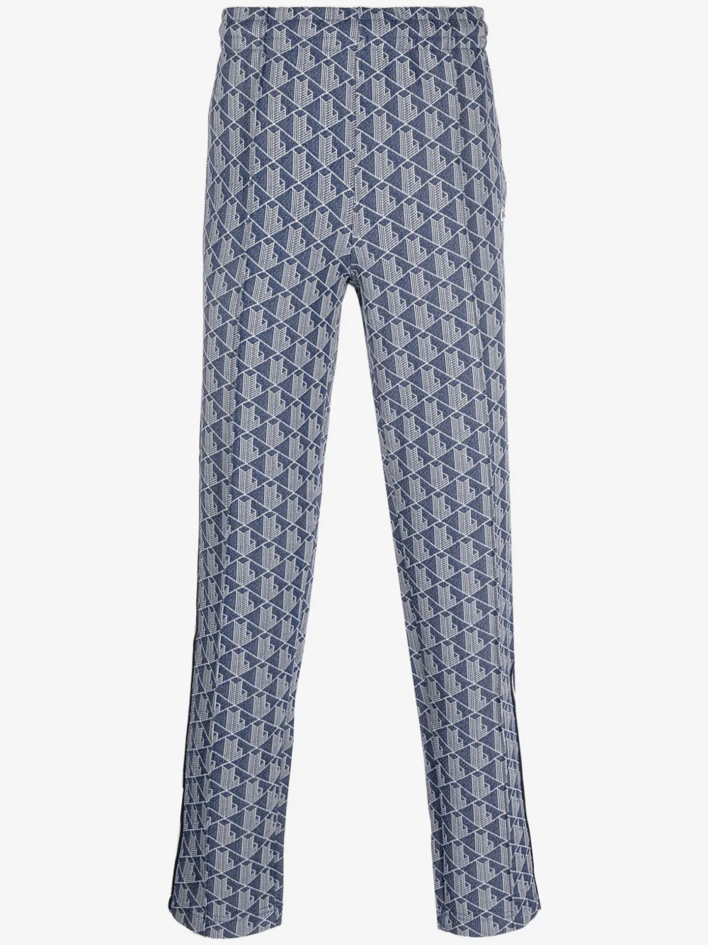 Lacoste jacquard monogram-pattern track pants | Blue | Image 1
