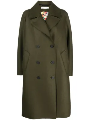 美品 HARRIS WHARF LONDON ドロップショルダー ダブルコート Harris