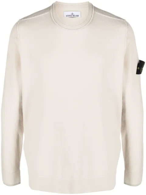 Stone Island Compass-motif long-sleeve jumper