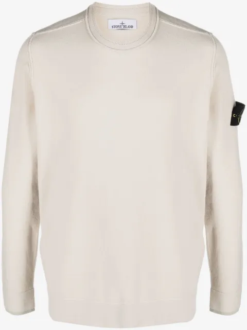 Stone Island Compass-motif long-sleeve jumper