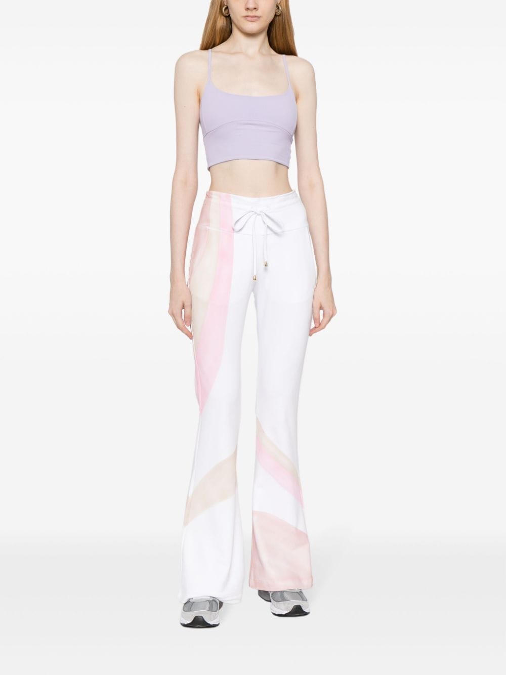 Shop Madison.maison X Designing Hollywood Hand-painted Cotton Track Trousers In 白色