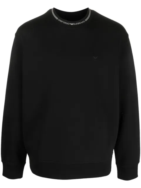 Emporio Armani logo intarsia-knit sweatshirt