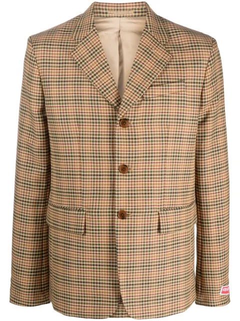 Kenzo checked single-breasted blazer Men