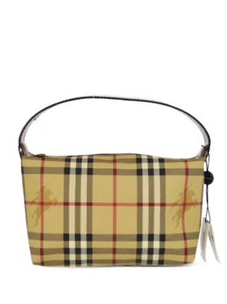 Burberry Pre-Owned 1990-2000's Check zip-fastening Handbag - Farfetch