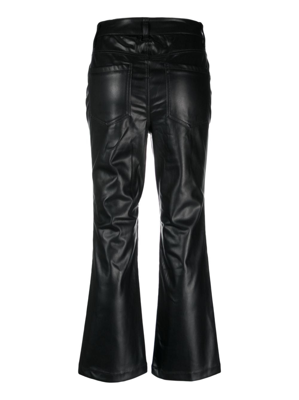Shop Dkny Mid-rise Flared Trousers In Black