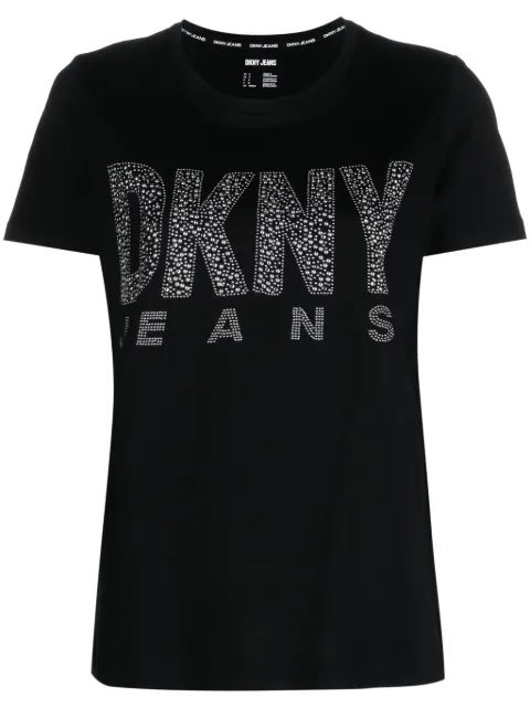 DKNY stud-embellished short-sleeve T-shirt