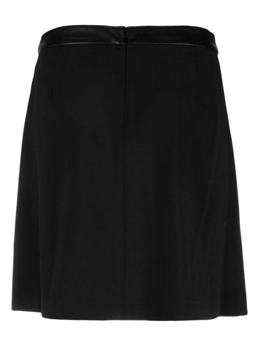 Shop Dkny Pleated Mid-rise Miniskirt In Black