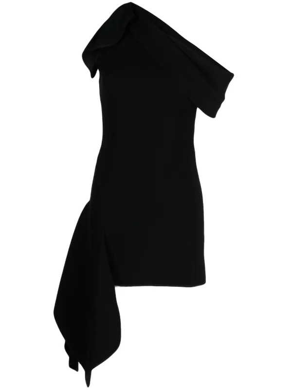 Maticevski Rigor Asymmetric Mini Dress - Black