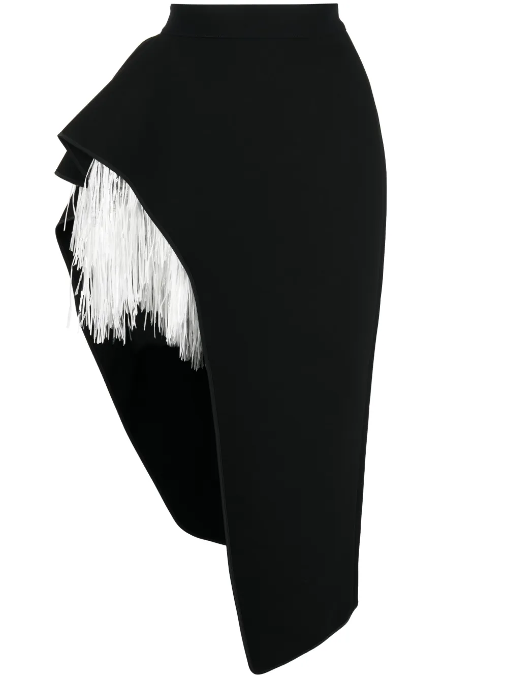 Laureate fringe slit skirt