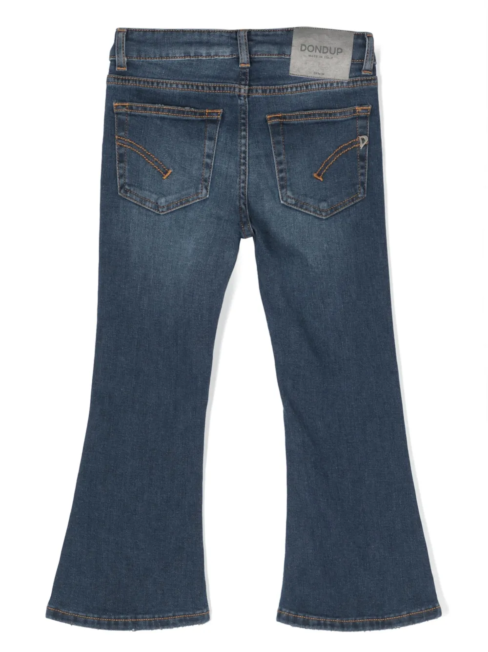 DONDUP KIDS wide-leg logo-patch jeans - Blauw