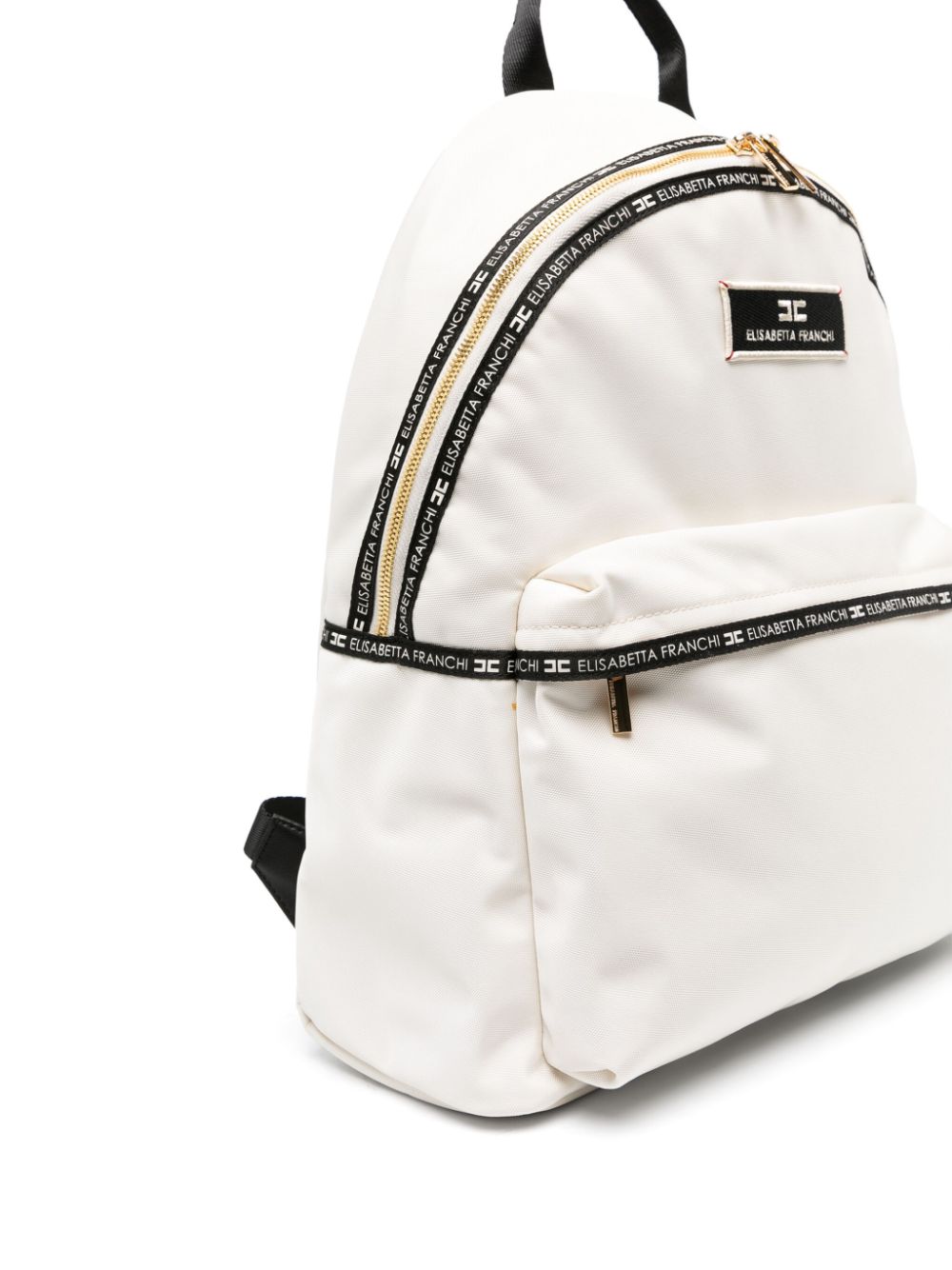 Elisabetta Franchi La Mia Bambina logo-patch logo-trim backpack - Wit