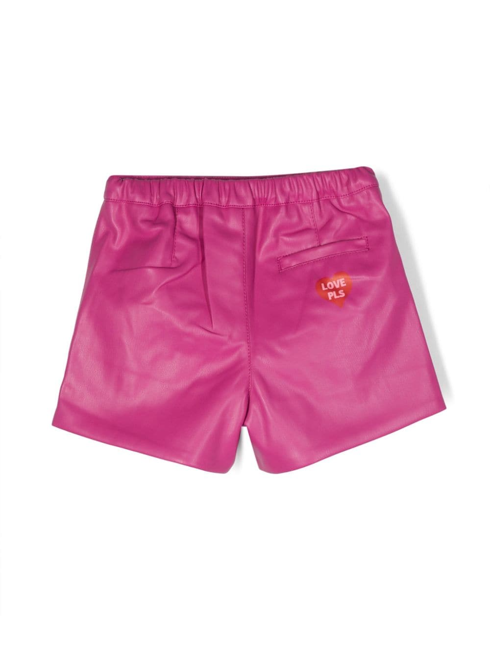 Philosophy Di Lorenzo Serafini Kids ruffled-detail faux-leather shorts - Roze