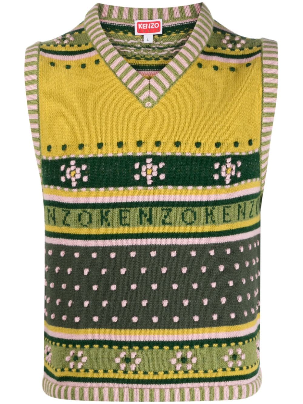 Image 1 of Kenzo fair isle intarsia-knit vest