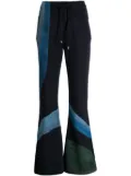 Madison.Maison hand-painted flared track pants - Blue