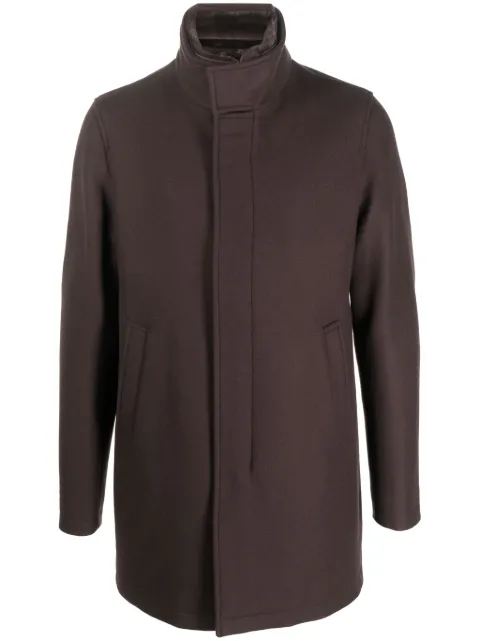 Herno single-breasted wool coat