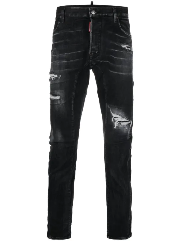 Dsquared2 ripped-detailling slim-cut Jeans - Farfetch