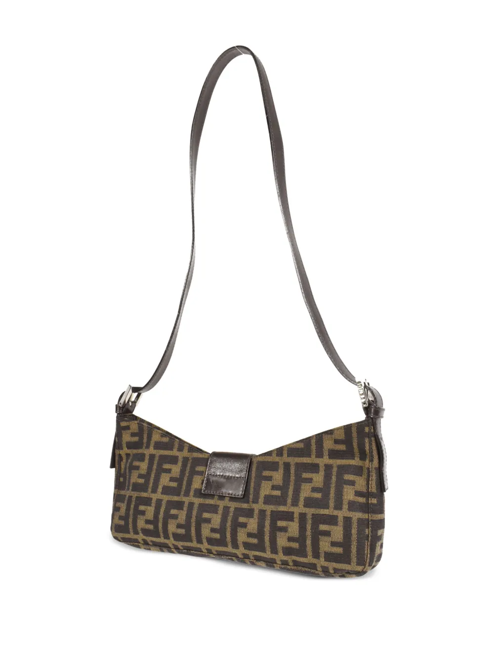 Fendi Pre-Owned 1990-2000s pre-owned Zucca FF schoudertas - Bruin
