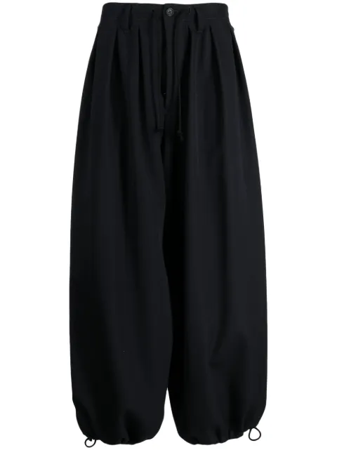 Yohji Yamamoto Balloon wool cropped trousers