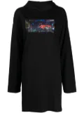 MM6 Maison Margiela numbers-motif cotton dress - Black