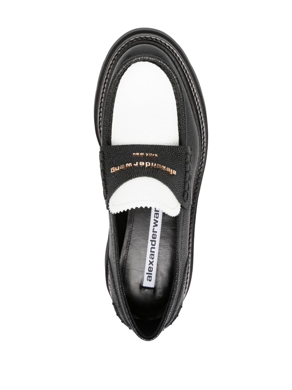 Shop Alexander Wang Carter Platform Leather Loafers In Black