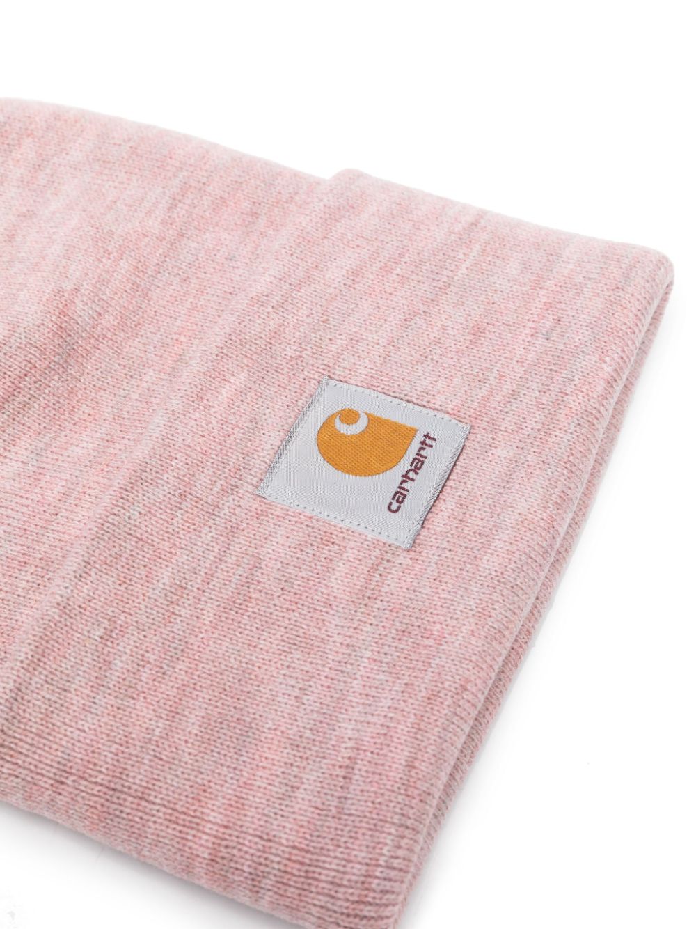 Carhartt WIP logo-patch ribbed-knit beanie - Roze
